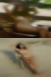 Winter naked woman